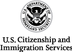 U.S. Department of Homeland Security seal, U.S. Citizenship and Immigration Services logo