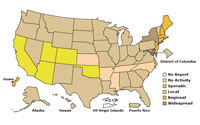 	Current United States Flu Activity Map