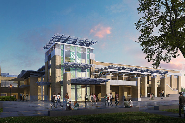 Artist rendering of the new Student Union