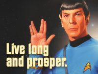 Star Trek character with text