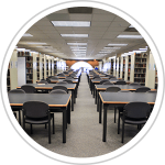 study area with tables and chairs