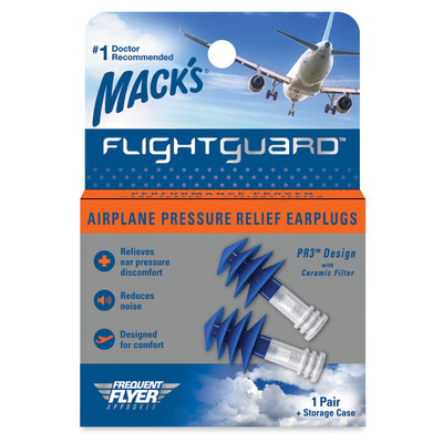 Mack’s® Flightguard® Airplane Pressure Relief Earplugs: a product designed specifically for today’s hectic travel to provide flyers with a better, more comfortable flight experience.
