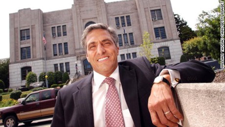 HAZLETON, PA - JUNE 21: Hazleton Mayor Lou Barletta stands in front of City Hall June 21, 2006 in Hazleton, Pennsylvania. The Mayor introduced an illegal immigration ordinance that would revoke the business licenses of companies that employ illegal immigrants, impose $1,000 fines on landlords who rent to illegal immigrants, and make English the official language of the city. 