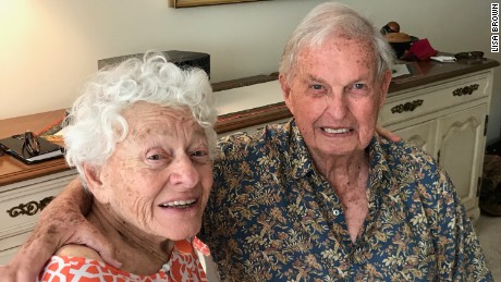 Joanne (left) and Herbert Dreisbach (right) say that they plan to stay at their senior living community in Jacksonville, Florida, when hurricane Irma hits.