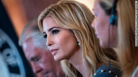 Ivanka Trump listens during an event about the 2017 Human Trafficking Report at the US State Department June 27, 2017 in Washington, DC. (BRENDAN SMIALOWSKI/AFP/Getty Images)