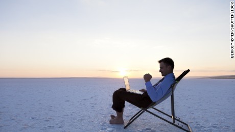 About two-thirds of working Americans stay connected to their offices while on vacation. 