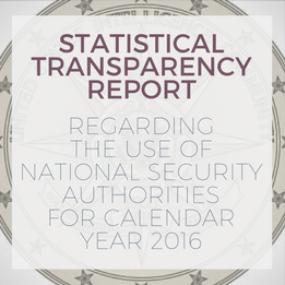 IC Transparency Report for Calendar Year 2016