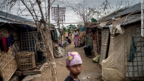 SITTWE, BURMA - MAY 25: Inside of the IDP camps, May 25, 2015 in Sittwe, Burma. Since 2012, the minority group of the Rohingya people are forced to live in IDP camps, in Rakhaing State in western Burma. They have been denied citizenship in their homeland Burma and are accused of being illegal migrants from neighbouring Bangladesh. Thousands of Rohingays try to escape the misery in the IDP camps across the Andaman Sea on small fishing boats hoping to reach Malaysia. Many of those who embark on the perilous journey by sea fall into the hands of human traffickers who charge high prices in return for their freedom. (Photo by Jonas Gratzer/Getty Images)