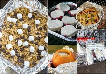 '21 Foil Wrapped Camping Recipes...these are the BEST! 

http://homestead-and-survival.com/21-foil-wrapped-camping-recipes/'