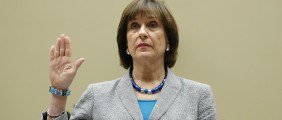 U.S. Director of Exempt Organizations for the Internal Revenue Service (IRS) Lois Lerner is sworn in to testify before a House Oversight and Government Reform Committee hearing on alleged targeting of political groups seeking tax-exempt status from by the IRS, on Capitol Hill in Washington May 22, 2013. Lerner, the IRS official who this month revealed the tax agency's targeting of conservative groups asserted her constitutional right not to answer questions before a congressional committee on Wednesday. REUTERS/Jonathan Ernst