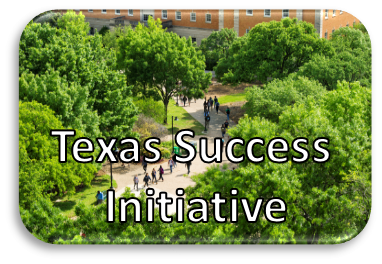 Photo of UNT area with Texas Success Initiative written on the photo.