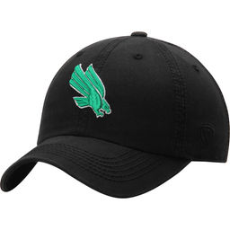 Men's Top of the World Black North Texas Mean Green Solid Crew Adjustable Hat