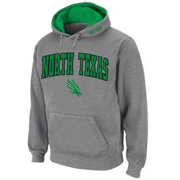 Men's Stadium Athletic Gray North Texas Mean Green Arch & Logo Pullover Hoodie