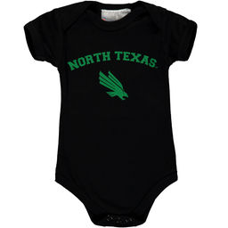 Infant Black North Texas Mean Green Arch & Logo Bodysuit