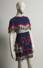 Fashion jingle dress by an unknown Native American designer, ca. 1950. UNT Texas