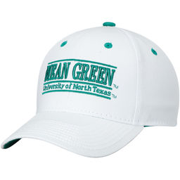 Men's The Game White North Texas Mean Green Classic Bar Adjustable Hat