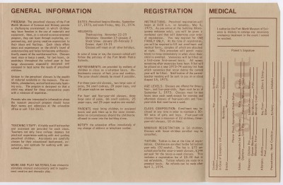 Page 2 of the 1973-1974 brochure for the Museum School, UNTA_AR0327-023-006_03