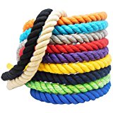Ravenox Natural Twisted Cotton Rope | Made in the USA | Strong Triple-Strand Rope for Sports, Décor, Pet Toys, Crafts, Macramé & Indoor Outdoor Use| By the Foot & Diameter (Multiple Colors)
