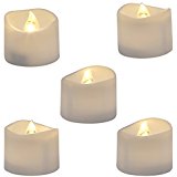 Homemory Realistic and Bright Flickering Bulb Battery Operated Flameless LED Tea Light for Seasonal & Festival Celebration, Pack of 12, Electric Fake Candle in Warm White and Wave Open