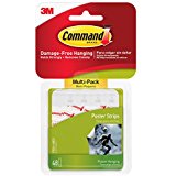 Command Poster Hanging Strips Value-Pack, Small, White, 48-Pairs (17024-48ES)