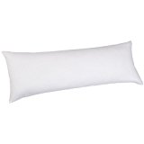 Pinzon Hypoallergenic Down Alternative Body Pillow with Cotton Zippered Pillowcase, 20" x 54"