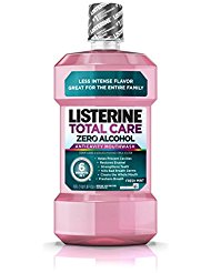 Listerine Total Care Alcohol-Free Anticavity Mouthwash, 6 Benefit Fluoride Mouthwash for Bad Breath and Enamel Strength, Fresh Mint Flavor, 1 L (Pack of 2)