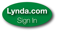 Lynda.com sign-in button. Click and enter your EUID and password for access.