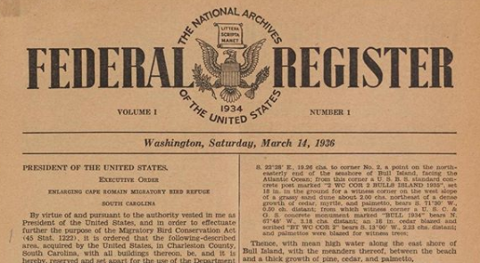 First Issue of the Federal Register