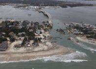 A view of the houses and highways along the New Jersey coast which were damaged 