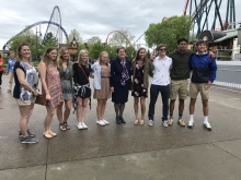 First and second place winners of the Ohio Marine Debris Challenge pose with Congresswoman Kaptur. (Photo Credit: NOAA)