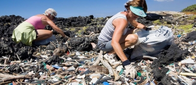 Hawaii Wildlife Fund volunteers clean up the Big Island during the ICC. 