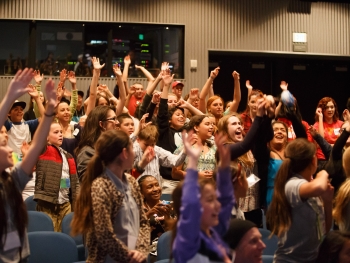 Students participate in Ocean Plastic Pollution Summit at Monterey Bay Aquarium. 