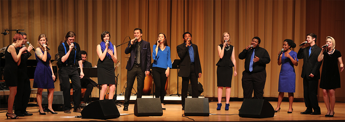 Jazz Singers, Fall 2017. Photo montage by Christopher Walker.