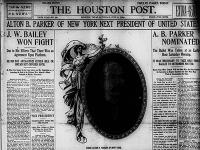 The Houston Post newspaper front page, July 9, 1903