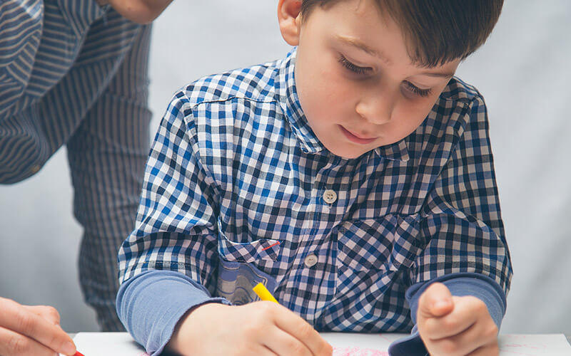 boy drawing