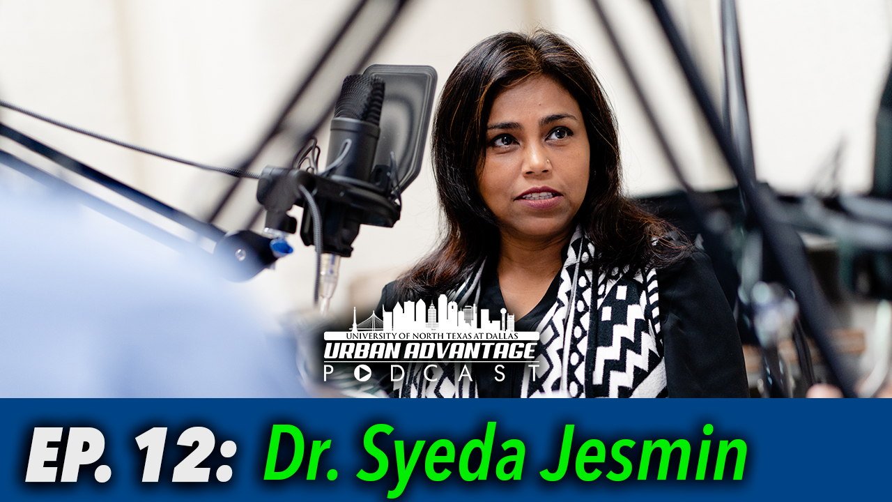 Dr. Syeda Jesmin in the Urban Advantage Podcast recording studio