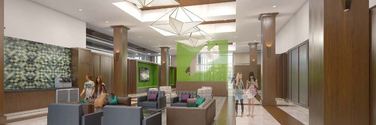 New welcome center interior rendering