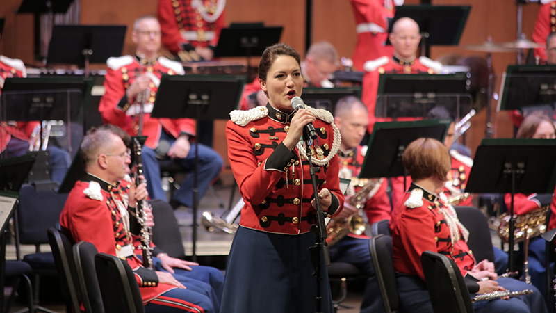 Gunnery Sgt. Sara Sheffield Performs