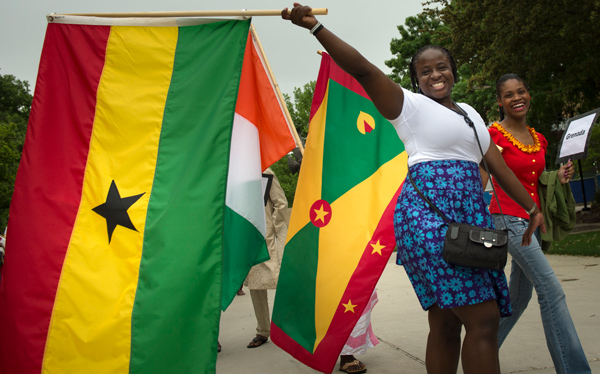 UNT International Flag Parade