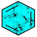 illustration of neurons inside a hexagon