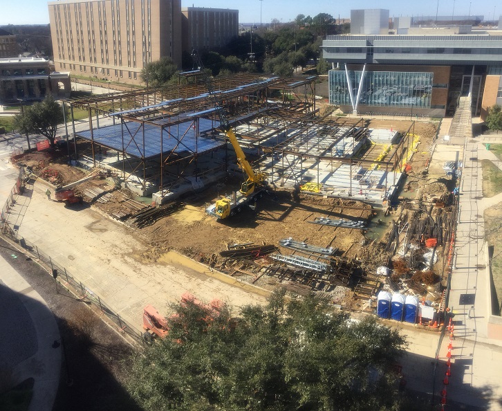 Pan View of New Dining Hall Construction