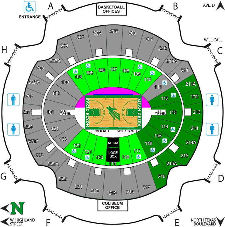 Super Pit Seating Chart