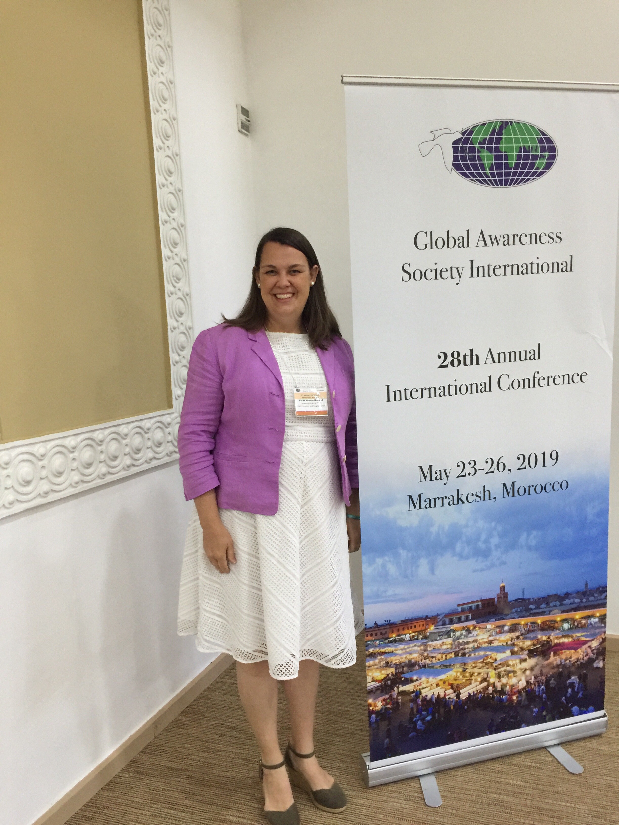 Dr. Sarah Moore Oliphant, President and Conference Chair of the Global Awareness Society International 28th Annual Conference in Marrakech, Morocco.