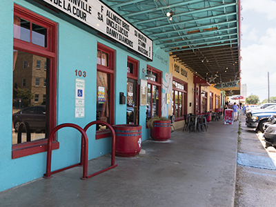 colorful restaurant doors and windows