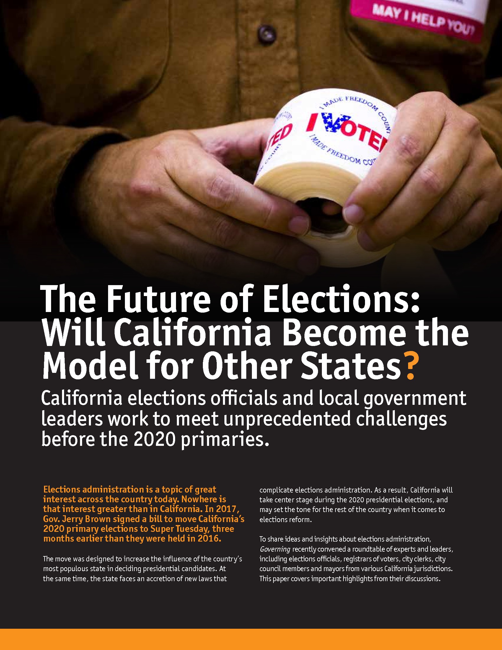 The Future of Elections: Will California Become the Model for Other States?