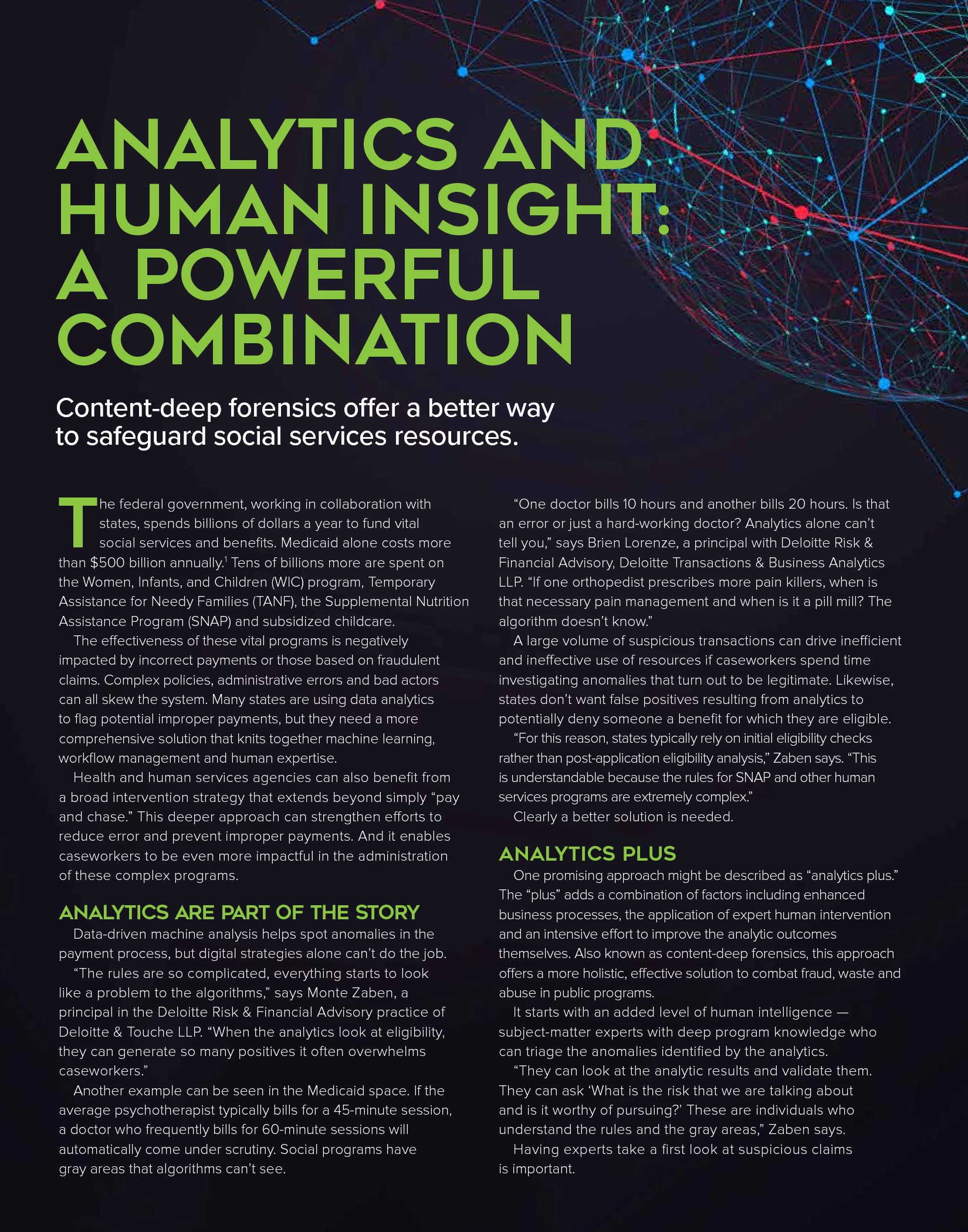 Analytics and Human Insight: A Powerful Combination