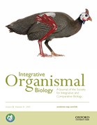 Cover image of current issue from Integrative Organismal Biology