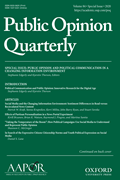 Cover image of current issue from Public Opinion Quarterly