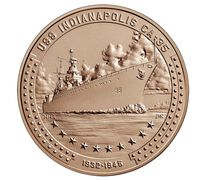 USS Indianapolis (CA-35) Bronze Medal 1.5 Inch