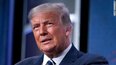 President Donald Trump speaks to the 2020 Council for National Policy Meeting, Friday, Aug. 21, 2020, in Arlington, Va. 